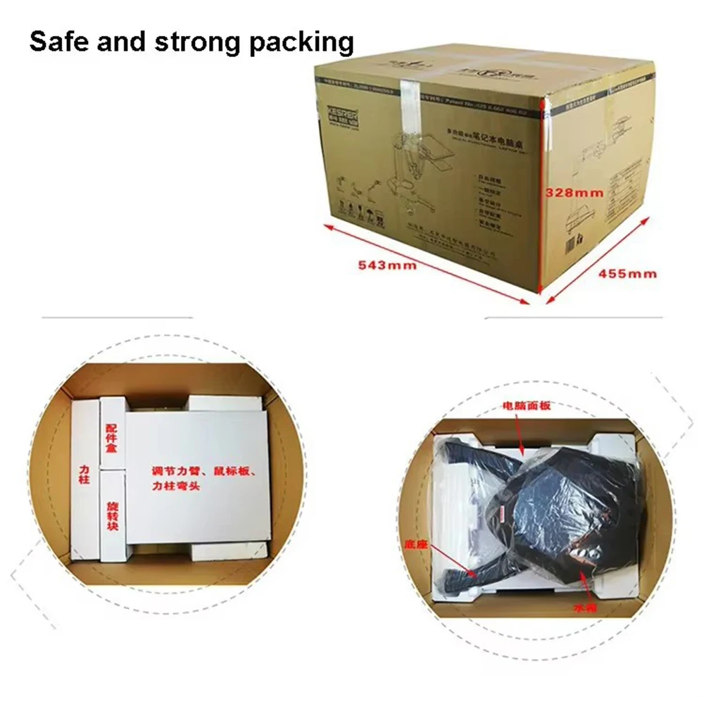 Full Motion Long Arm Multifunctional Moving Laptop Desk Sofa Bedside PS Stand Lazy Lift Mobile Computer Table