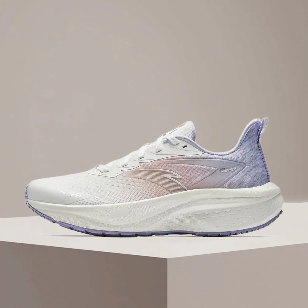 Anta Mach 5SE Women's Running Shoes: Sporty, Stylish, Comfortable, Non-Slip, Durable – White, Purple, and Pink – 122515582-5