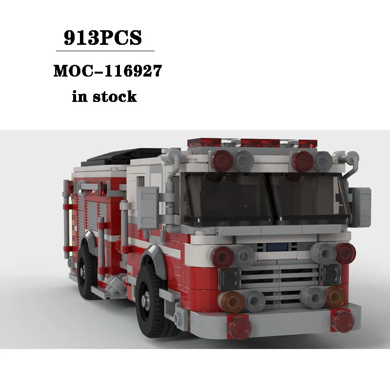 Building block MOC-116927 Pump truck Fire truck Pump truck Construction model 913PCS Children\'s birthday gift Christmas toy