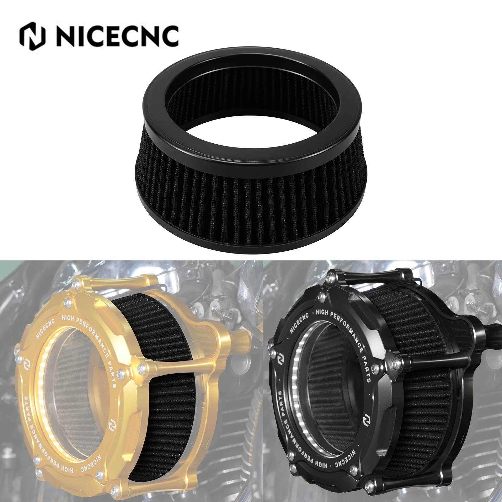 Motorcycle Air Cleaner Element Fit NICECNC Air filter For Harley Touring Road King Electra Glide Street Glide Tri Glide Ultra