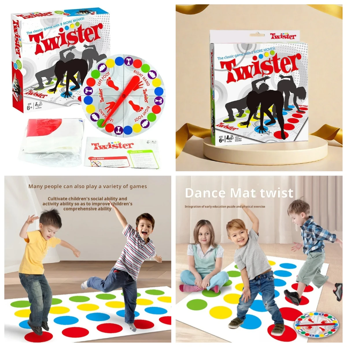 Family Party Game Twister Games Indoor Outdoor Toys Game Twisting The Body For Children Adult Sports Interactive Group Aids