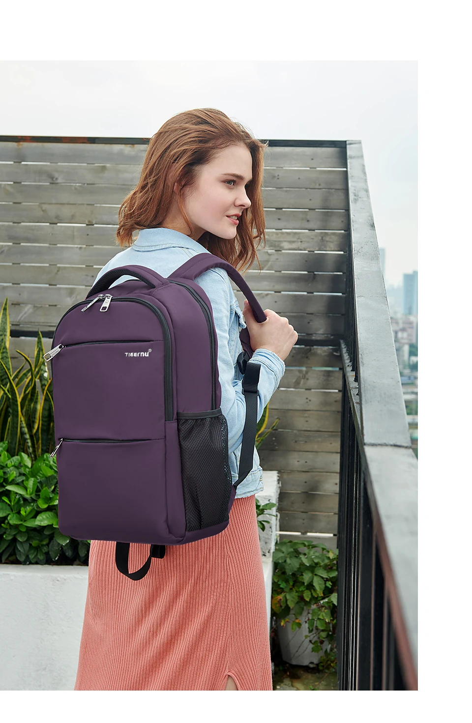 Tigernu Frauen Große Kapazität Casual Reise Rucksäcke Wasserdicht 15,6 "Laptop Rucksack Weibliche Schule Rucksack Mochilas – Detail 10