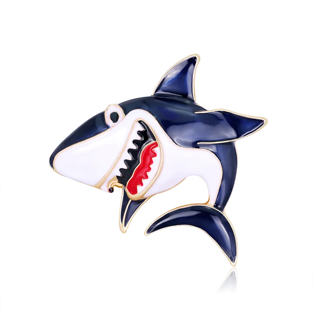 High-end marine animal brooch whale shark dolphin goldfish koi design brooch for men and women accessories suit pin jewelry