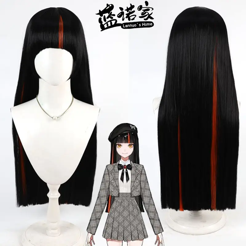 

Виртуальный YouTube Vtuber Hanabi Choya, парик для косплея, Хэллоуин, карнавал, реквизит для вечеринки, синтетические волосы, термостойкое волокно + шапочка для парика