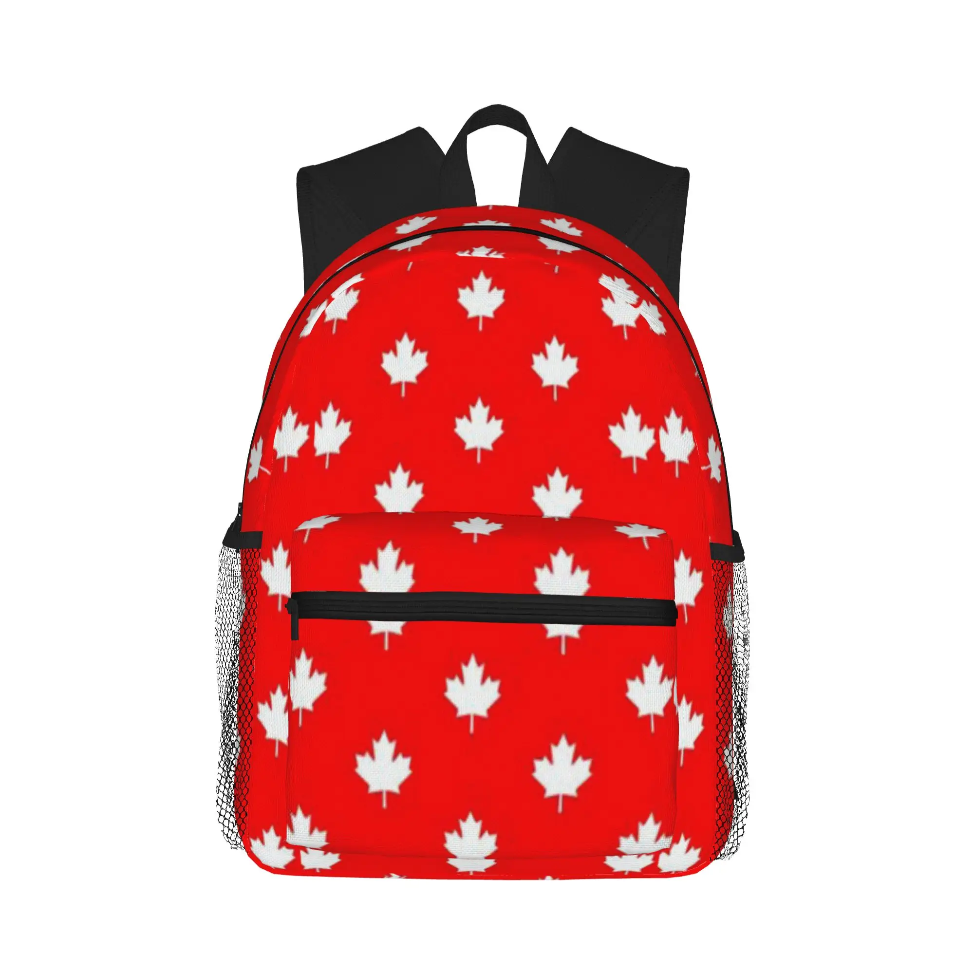 

Canada Maple Leaf Flag Emblem Casual Backpack for Students and Adults Bag