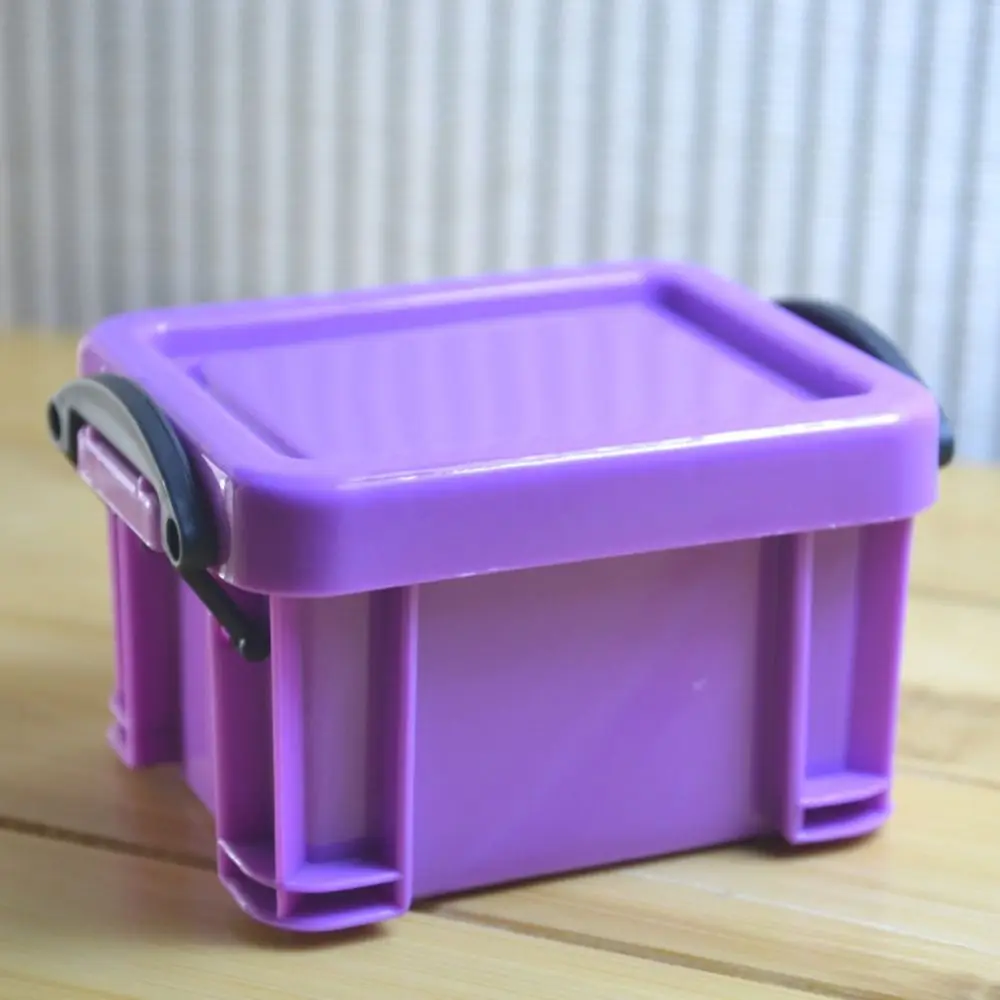 Multi-funcional Mini Buckle Storage Box, Candy Color, minimalismo, recipiente plástico, Desktop Organizer, grampos de cabelo