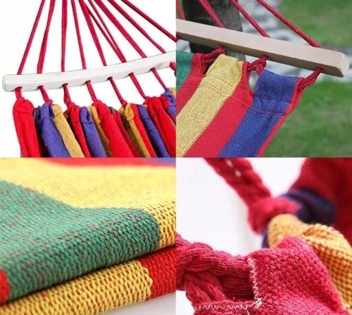 Thick Canvas Hammock for Outdoor Camping Backpackaging, Leisure Swing Portable Hanging Bed