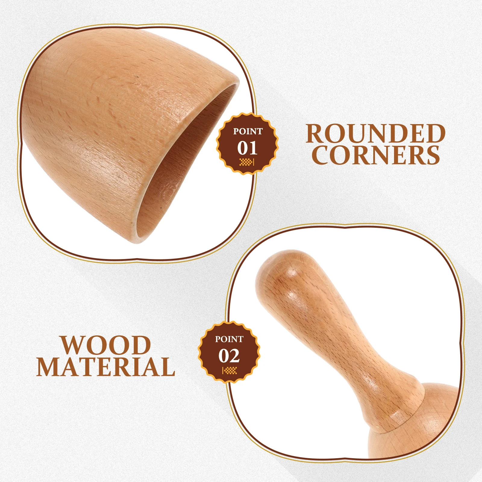 Masajeador de madera Guasha, dispositivo de terapia de raspado para relajación muscular, herramienta de ventosas portátil, regalo de inauguración de casa