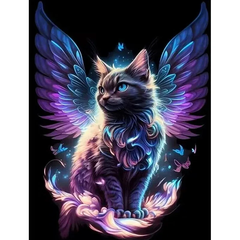 

Sunature Dragon AB Diamond Painting Art Full AB Square Round Drills Cat Diamond Painting Kits (6-10 AB Colors)