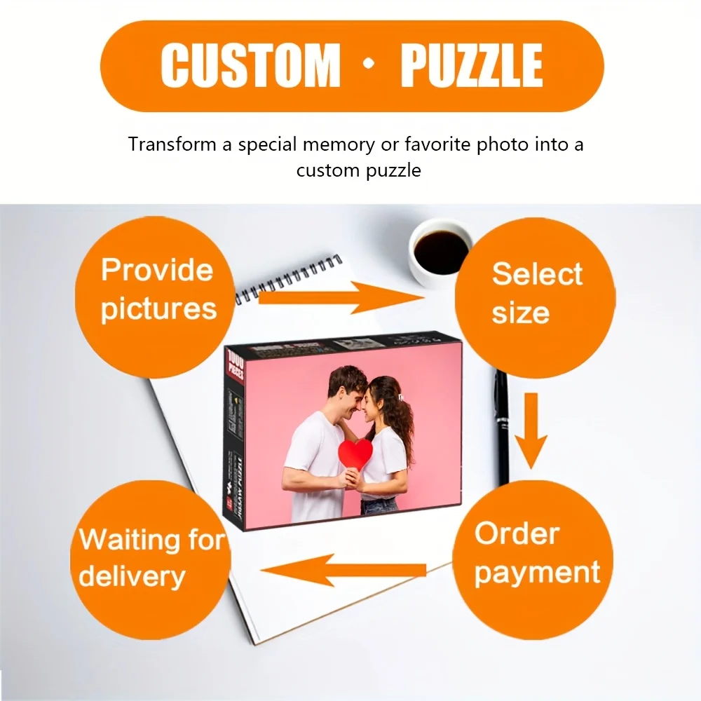 35/300/500/1000pcs nice couple Custom Photo Mosaic Personalized Picture Personalised Decompression Puzzles Jigsaw puzzle