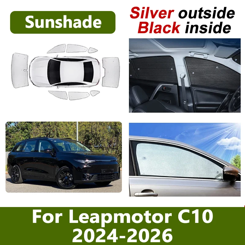 

Car Sunshade For Leapmotor C10 Accessories 2024 2025 2026 Curtains In The Auto Covers Sunshades UV Protection Car Accessories