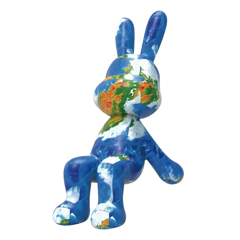 

Outdoor mall clock in large ornaments, large luminous rabbit fiberglass sculpture