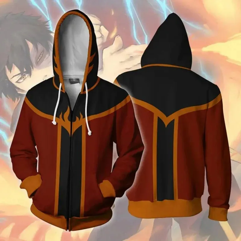 

AA wat Last Airbender APPA Cosplay Zipper Up Hooded Casual Hoodie Anime AVATAR Costume Thin Jacket2025 New