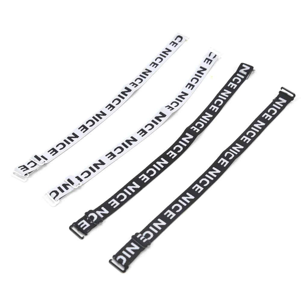 1Pair Women Letter Slip Resistant Bra Straps Women Double Shoulder Elastic Brassiere Lady Bra Strap Accessories Lingerie 1.5cm