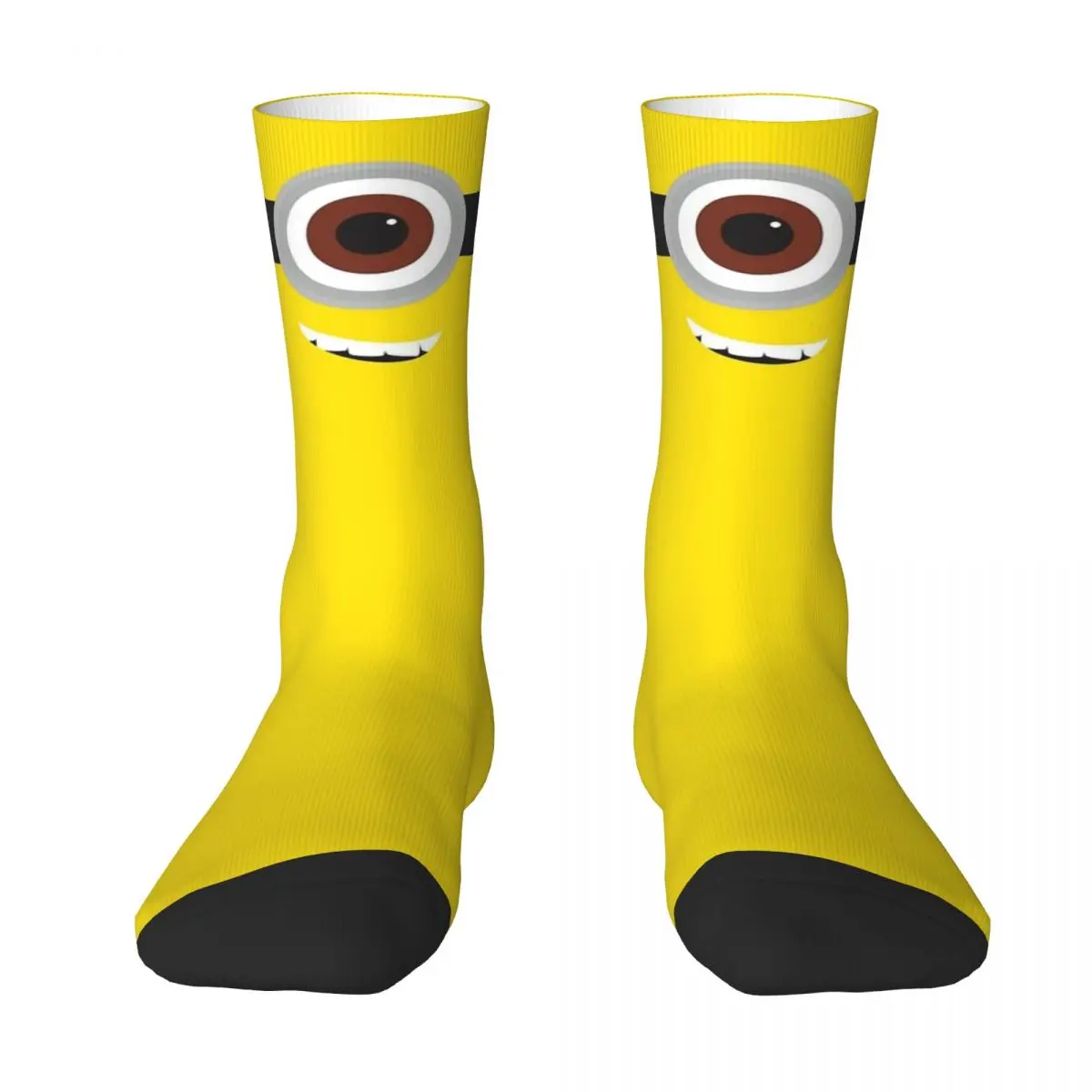 Cute Minions Cartoon Stockings Couple Yellow Big Eyes Socks High Quality Novelty Socks Autumn Climbing Anti Slip Socks Gift