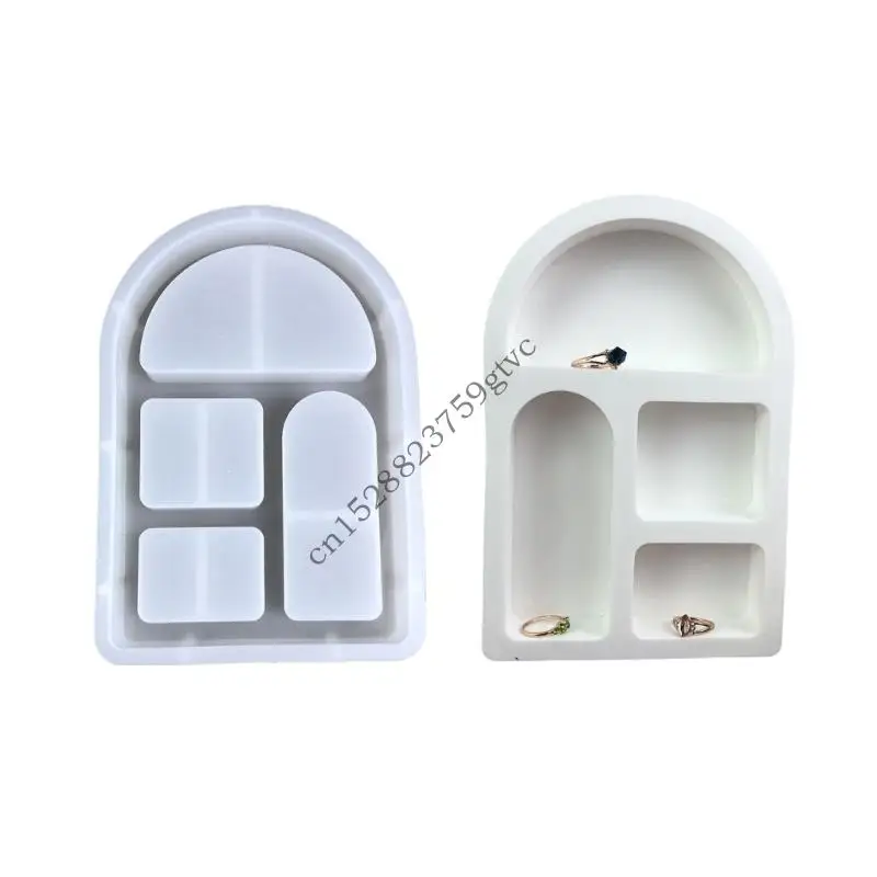 

D0UF Reusable Silicone Arched House Moulds For Artistic House Silicone Moulds For Crafting Unique Mini House Decorations