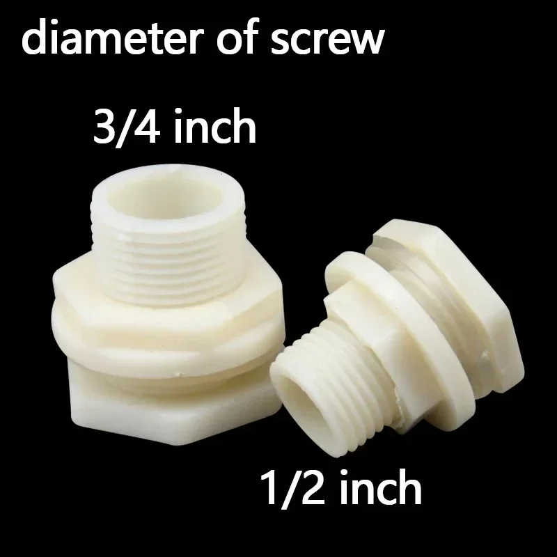 Fish Tank Bulkhead Pipe Joints ABS 1/2\