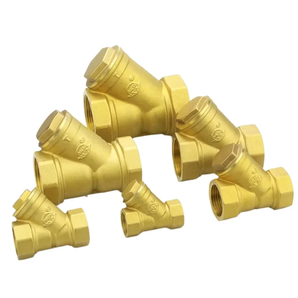 1/2" 3/4" 1" 2" 3" 4" Female Inline Y Mesh Strainer Threads Filter Brass filter valve Y Shaped Brass Strainer Filter Valve