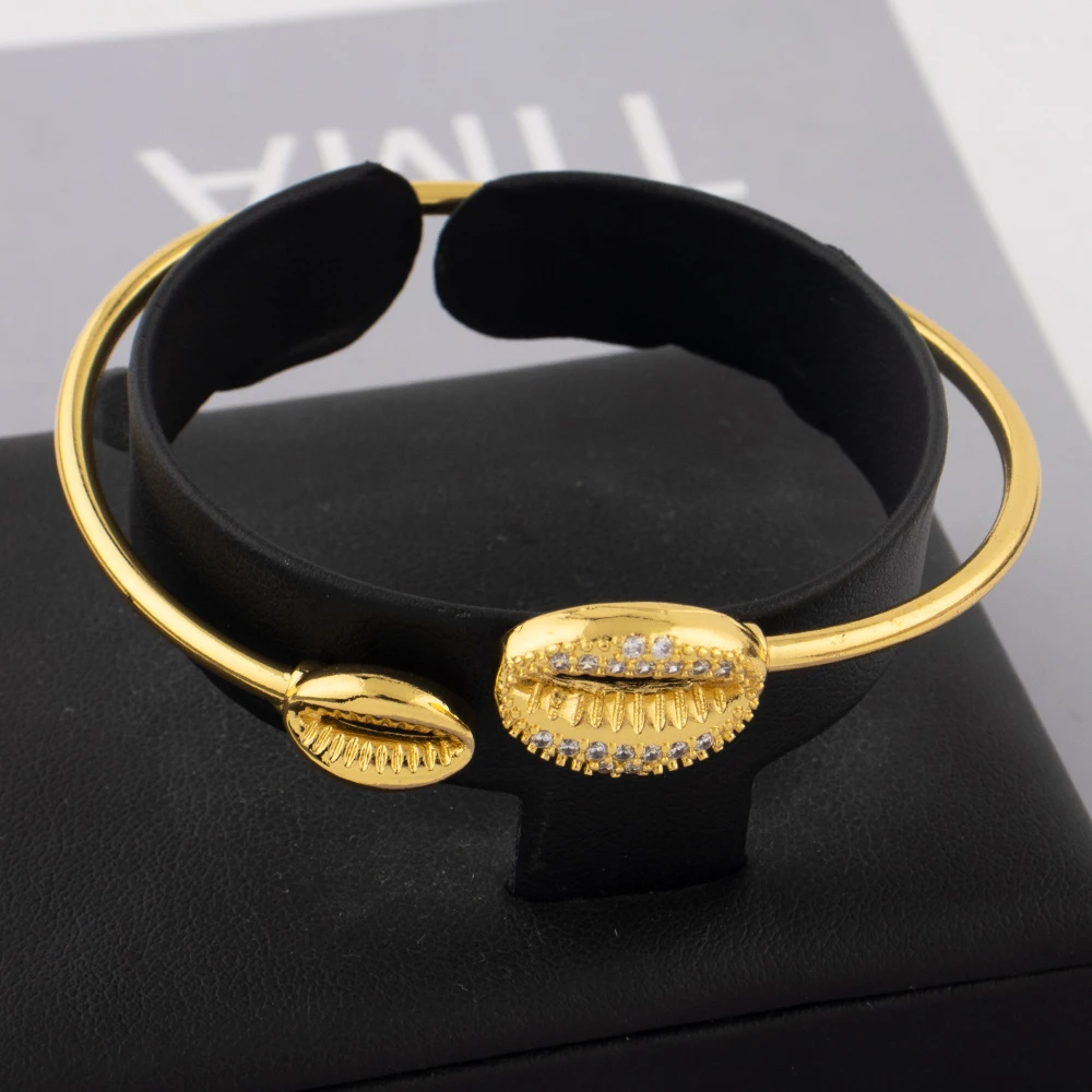 Ozean-Muschel-Armband, Ringe, farbecht, schmutzfrei, Schmuck, 18 Karat Gold, Karte von Afrika, Schmuckzubehör, Jubiläumsgeschenke – Detail 4