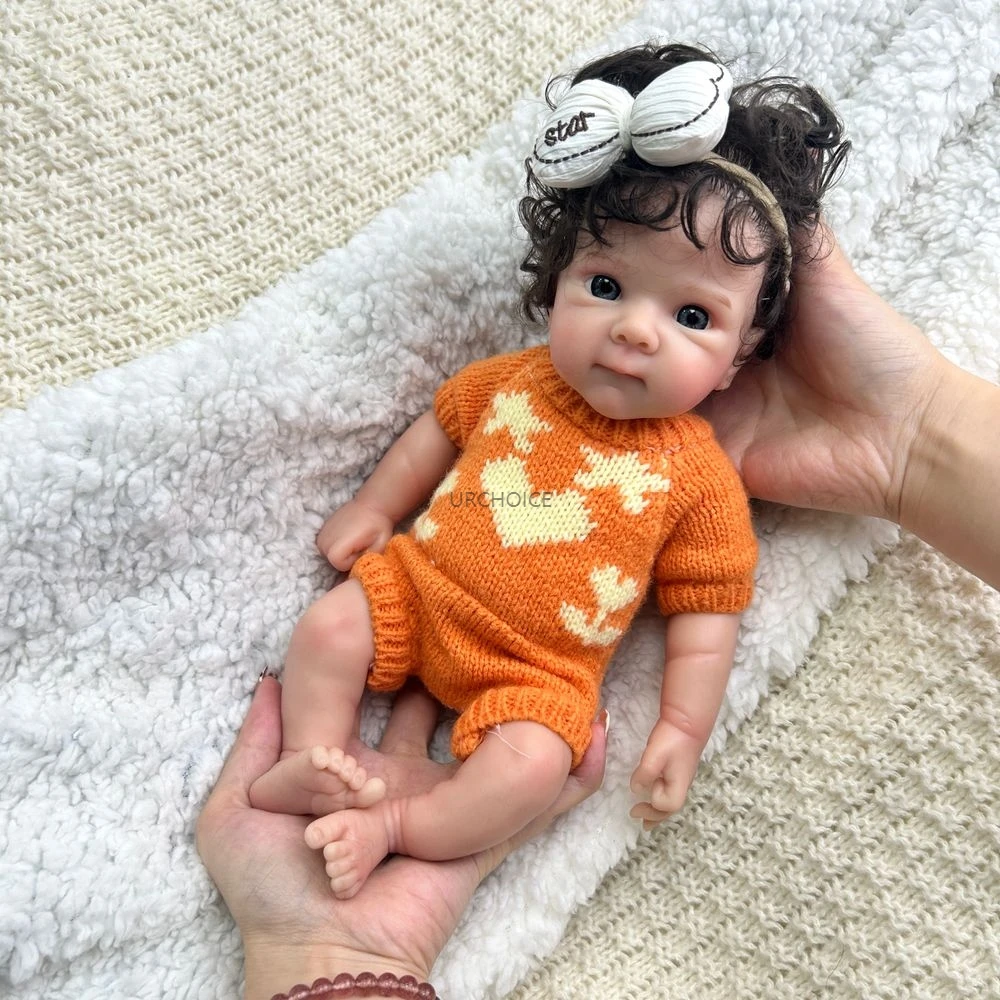 

12-дюймовая 30 см мягкая силиконовая кукла Reborn для маленьких девочек с укорененными волосами, моющаяся кукла с видимыми венами, подарок на день рождения, Рождество