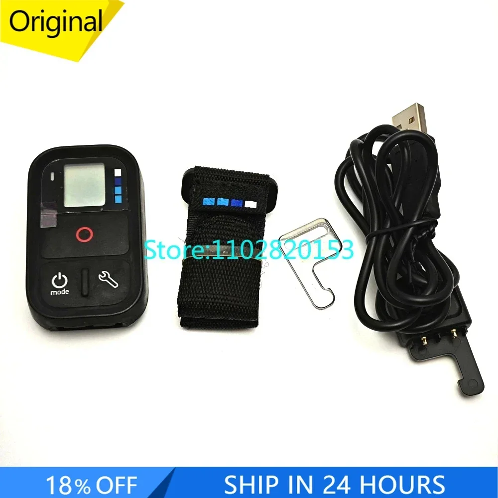 Подлинный для Gopro Hero8 Hero7 Hero6 Hero 8 7 6 5 4 3+ 3 Wi-Fi Smart Remote ARTE-002 с ремешком на запястье для зарядного кабеля