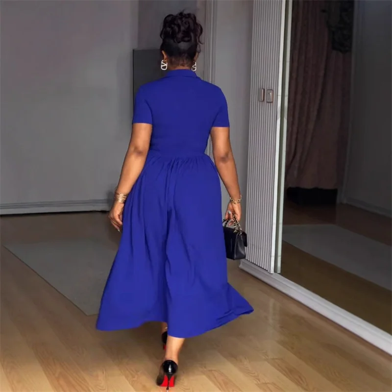 فستان طويل أنيق على شكل حرف a من Doyerl للنساء ملابس للنادي والحفلات بخصر عالٍ ورباط وياقة مدببة فساتين طويلة فيستدو عتيقة