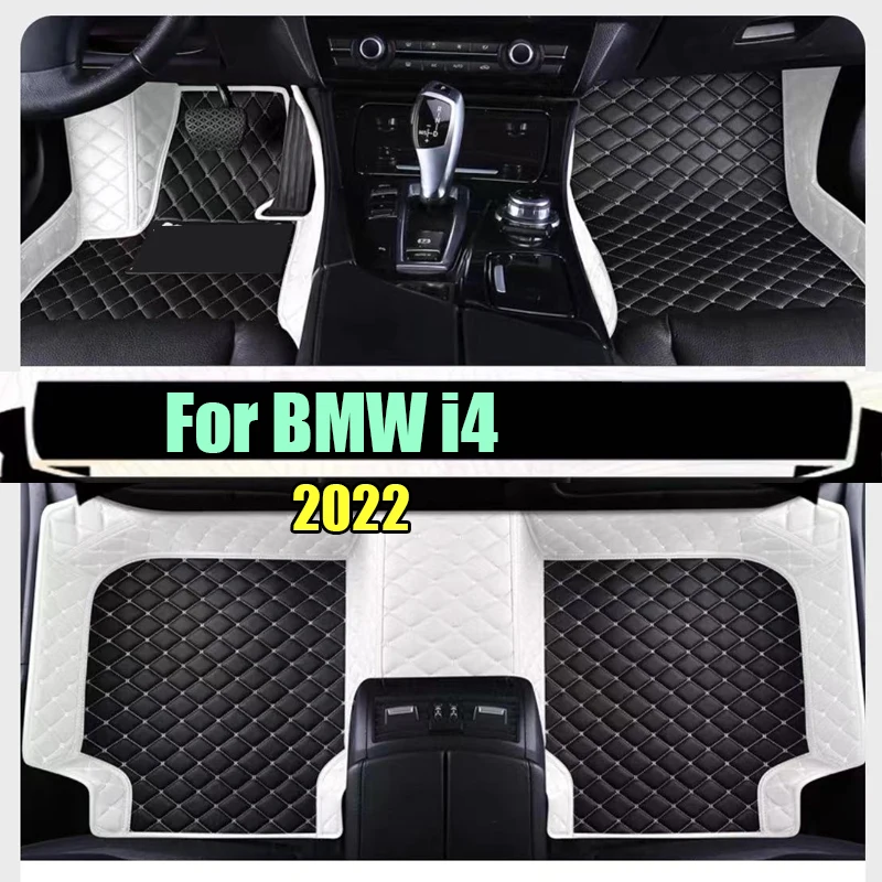 

Car Floor Mats For BMW i4 2022 Custom Auto Foot Pads Automobile Carpet Cover Interior Accessories