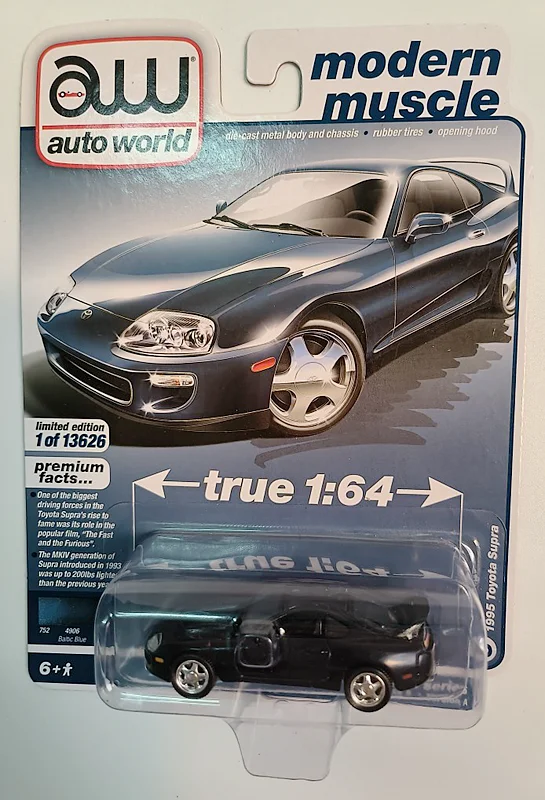 1/64 AWAUTO World  Toyota SUPRA 1995 Collection of die cast alloy trolley model ornaments