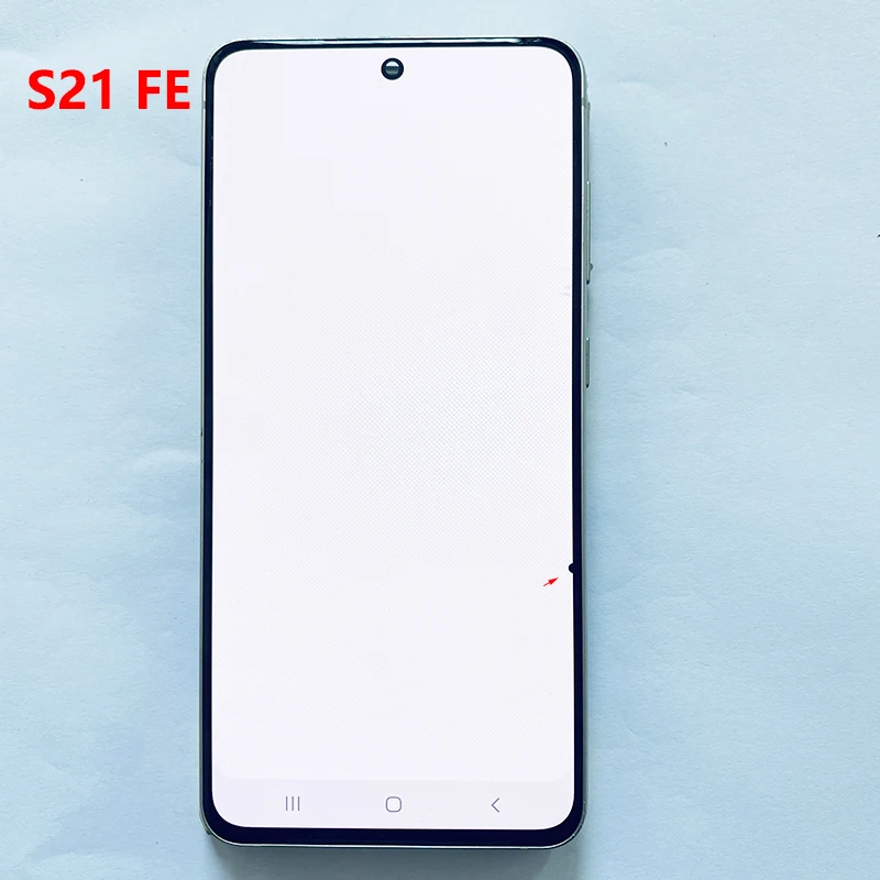 SUPER AMOLED S21FE LCD For Samsung S21 FE 5G G990/U G990B/DS G990E LCD Display Touch Screen With Frame Assembly With Defect