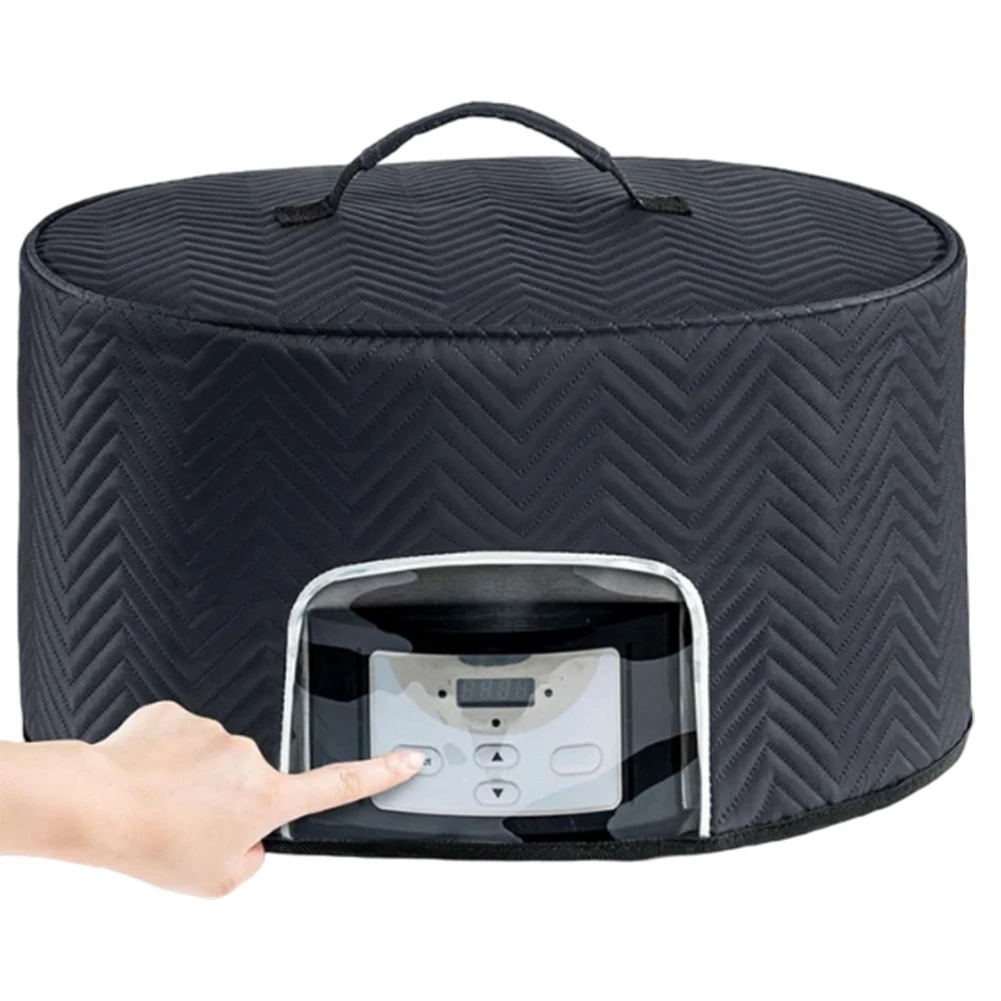 For Parties For Family Gatherings Black Slow Cooker Lid Oval Protector Polyester Outer Layer Aluminum Foil Lining