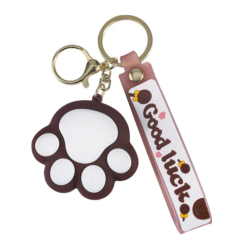 ميدالية مفاتيح على شكل مخلب قطة لطيفة من مينسو، قلادة سيارة، حقيبة بناتي، سلسلة مفاتيح، هدية صغيرة