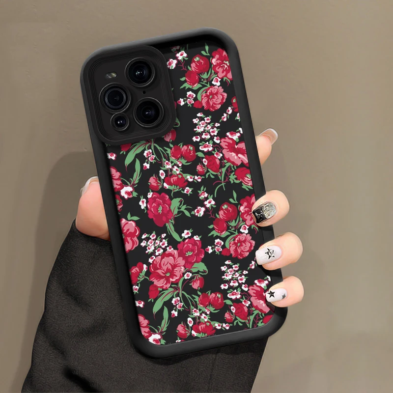 Flowers Print Phone Case For Motorola Moto G85 G75 G54 G56 G86 Edge 50 60 Funsion 40 Neo E13 E14 Matte Shockproof Soft Cover