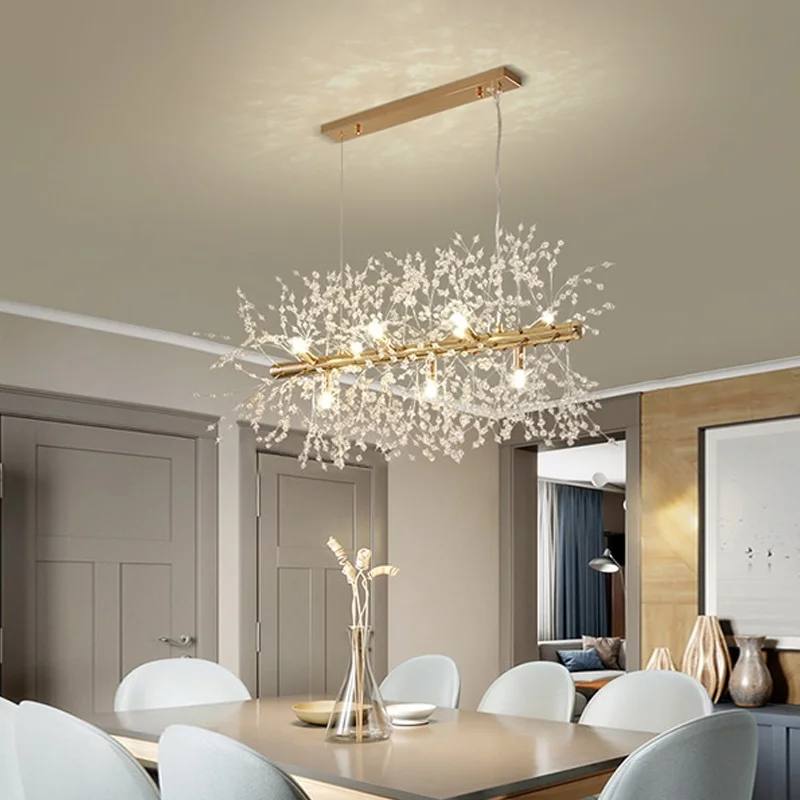 Modern LED Dandelion Chandelier Lighting Fireball Crystal G9 Pendant Lamp Restaurant Living Room Bar Ceiling Light Dining Room
