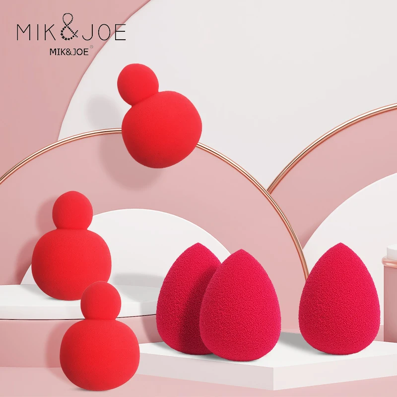 6 قطع من التنظيف والمكياج على شكل قطرة 2 في 1، منتفخة مكياج ناعمة ورقيقة للاستخدام المنزلي أو السفر #2