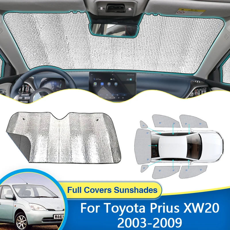 For Toyota Prius XW20 2003 2004 2005 2006 2007 2008 2009 Full Sunshades Visor Shade Windshield Window UV Protection Accessories