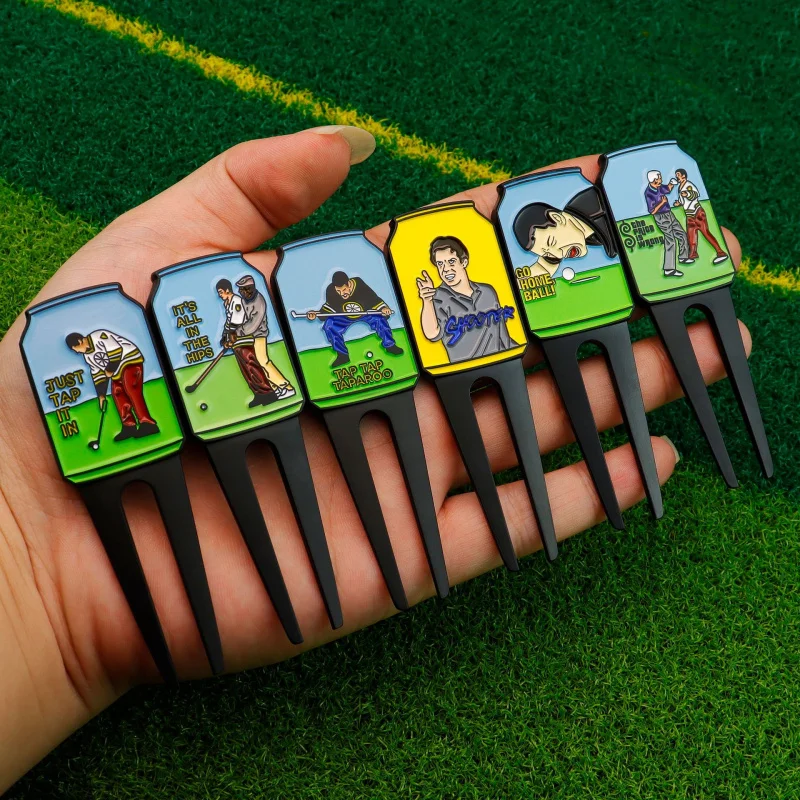 Golf Divot Tool - Fun Metal Golf Gift with Double-Sided Paint, Perfect for Golf Enthusiasts