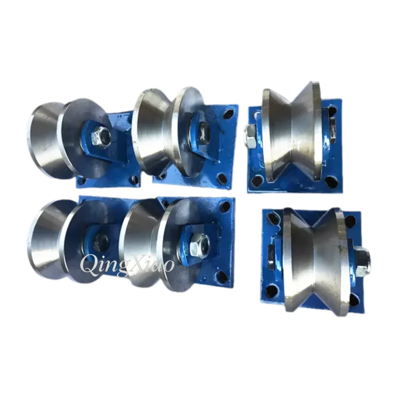 Thickened 45# Steel V Type Track Wheel 90 Degree Angle Iron Angle Steel Pulley Door Roller Iron Door Groove Wheel