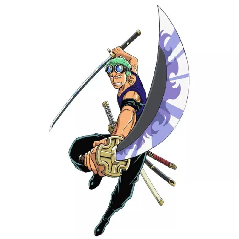 One Piece Car Sticker Scratch Blocking Film Ornaments Roronoa Zoro Cartoon Car Film Self-Adhesive Pvc Car Accessories Gift