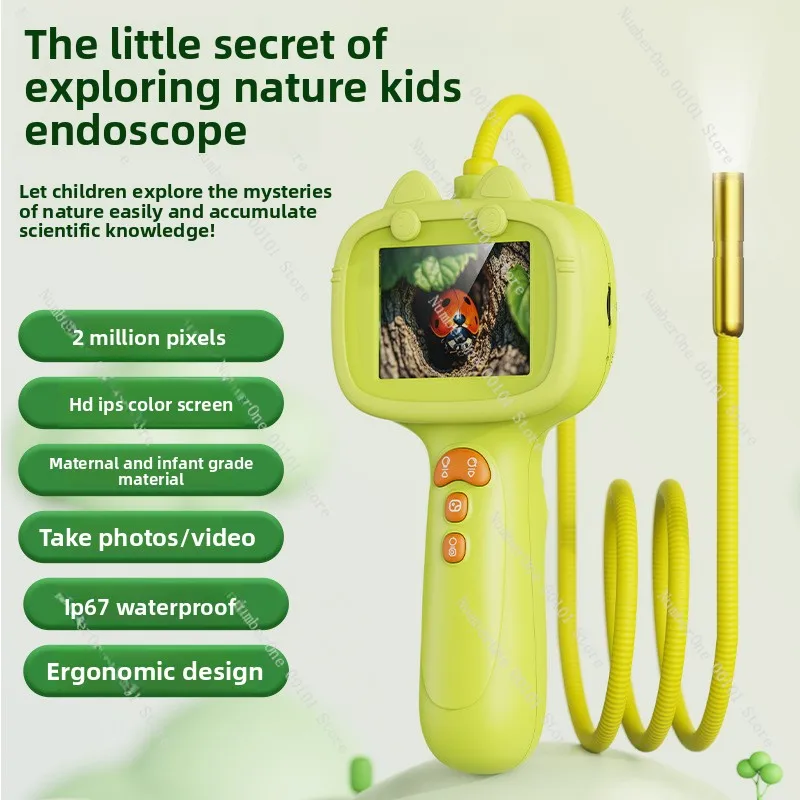 

New Product 2.4inch Screen Children's Handheld Portable Science Experiment Toy 2.0million Pixel HD Endoscope Macro