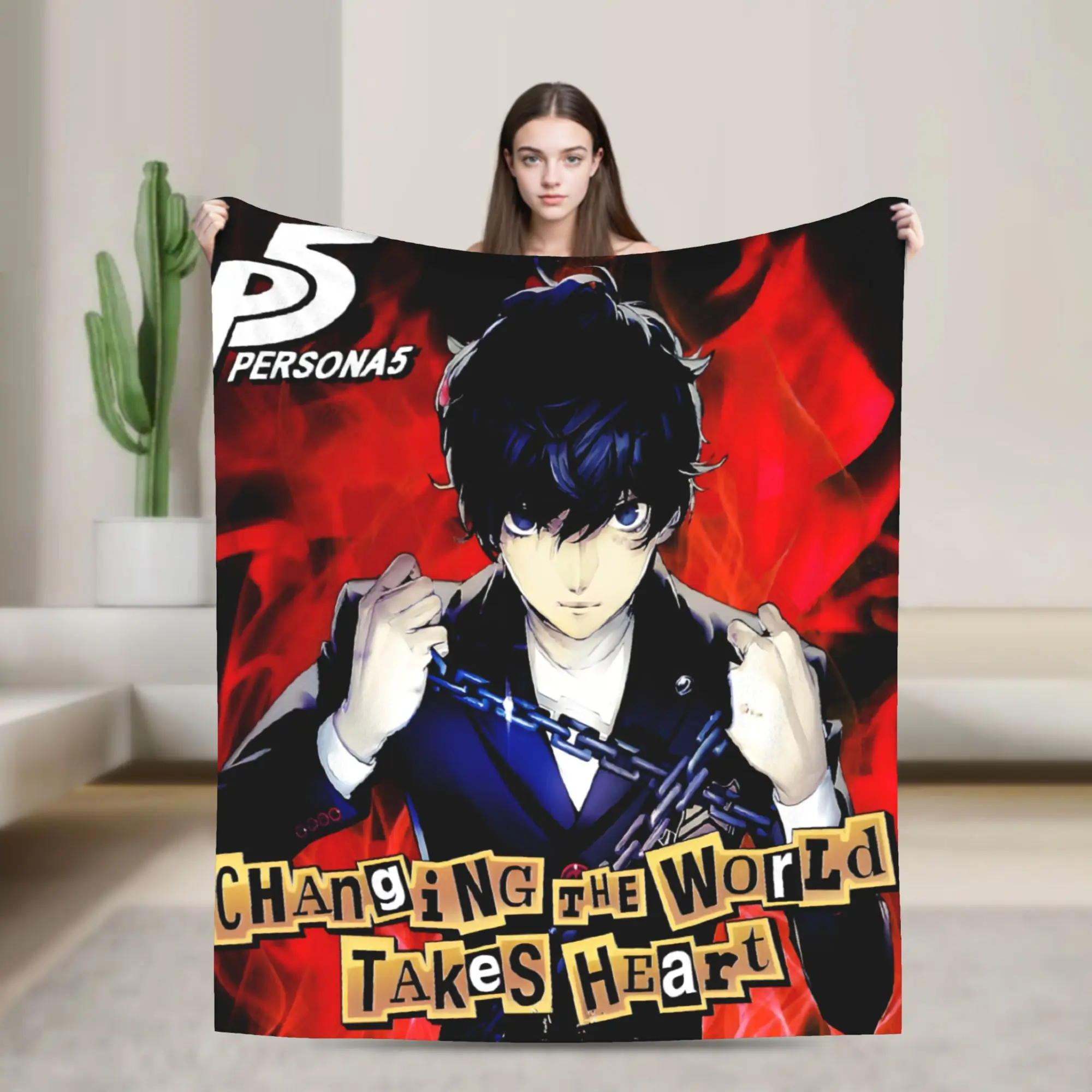 Persona 5 Blankets Flannel Summer Air Conditioning  Portable Warm Throw Blankets for Bedding Car Bedspreads