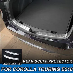 2pcs Rear Scuff Protector Rear Bumper Trunk Sill Cover Stainless Steel Car Styling Accessorie For Toyota COROLLA TOURING E210