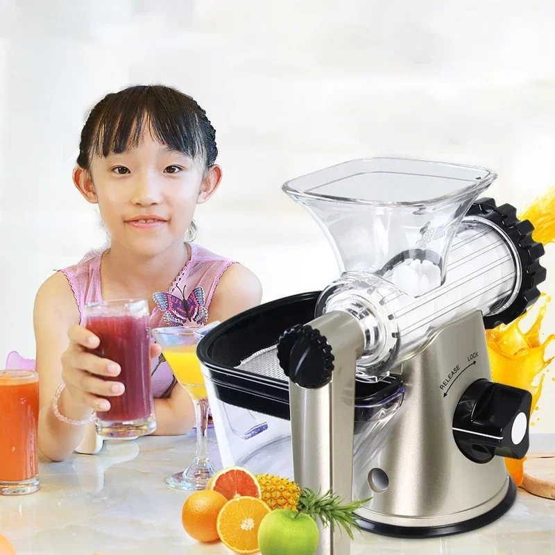 Ręczna wyciskarka do soku do użytku domowego wielofunkcyjna sokowirówka dla dzieci z ręcznym korbką dla dzieci