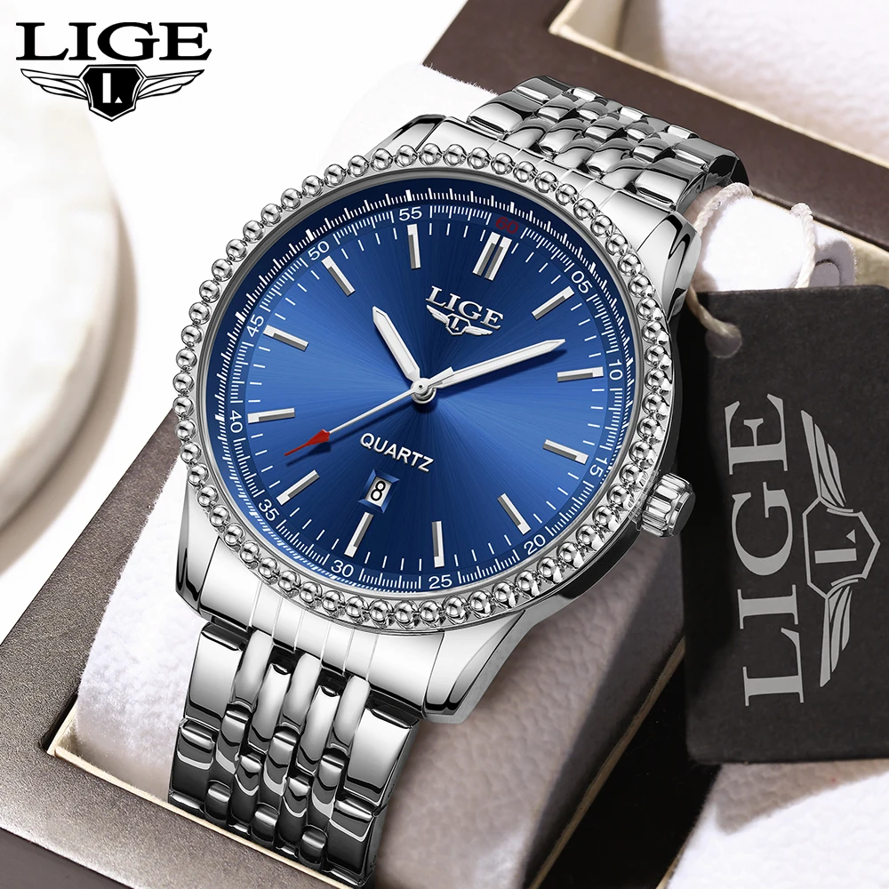 

Оригинальные кварцевые часы для мужчин LIGE, лучший бренд класса люкс, мужские часы, модные светящиеся водонепроницаемые деловые наручные часы Relogio Masculino