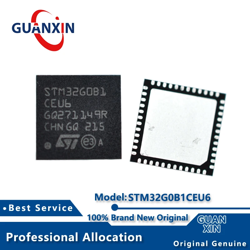 

100% New Marking STM32G0B1CEU6 STM32G0B1CEU6TR QFN-48 STM32G0B1