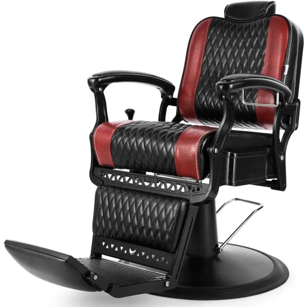 

Ретро парикмахерское кресло, классические сверхмощные парикмахерские кресла, винтажное кресло для салона, гидравлическое кресло с откидной спинкой, оборудование для укладки красоты, спа, широкое море