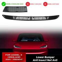 Lower Bumper Anti Insect Net, à prova de poeira, ventilação interna, grade capa, frente, Tesla Model 3 Highland, 2022, interior