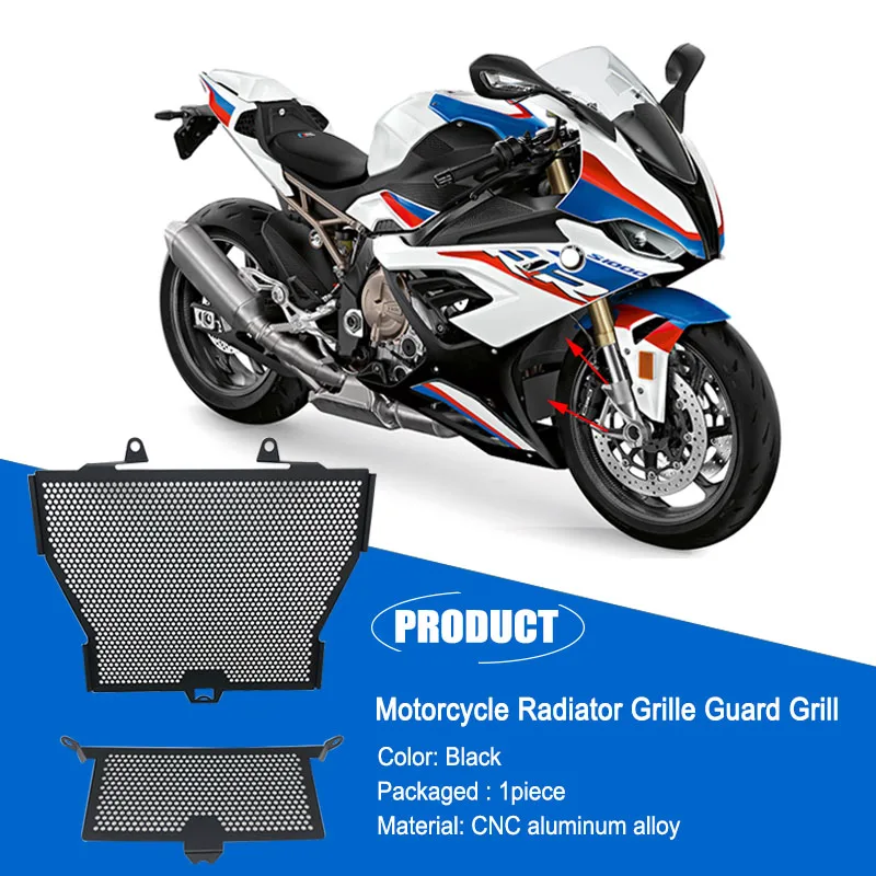 Fit For BMW S1000R 2013-2020/S1000XR 2015-2019/S1000RR 2010-2018 Motorcycle Radiator Grille Guard Cover Oil Cooler Guard Set