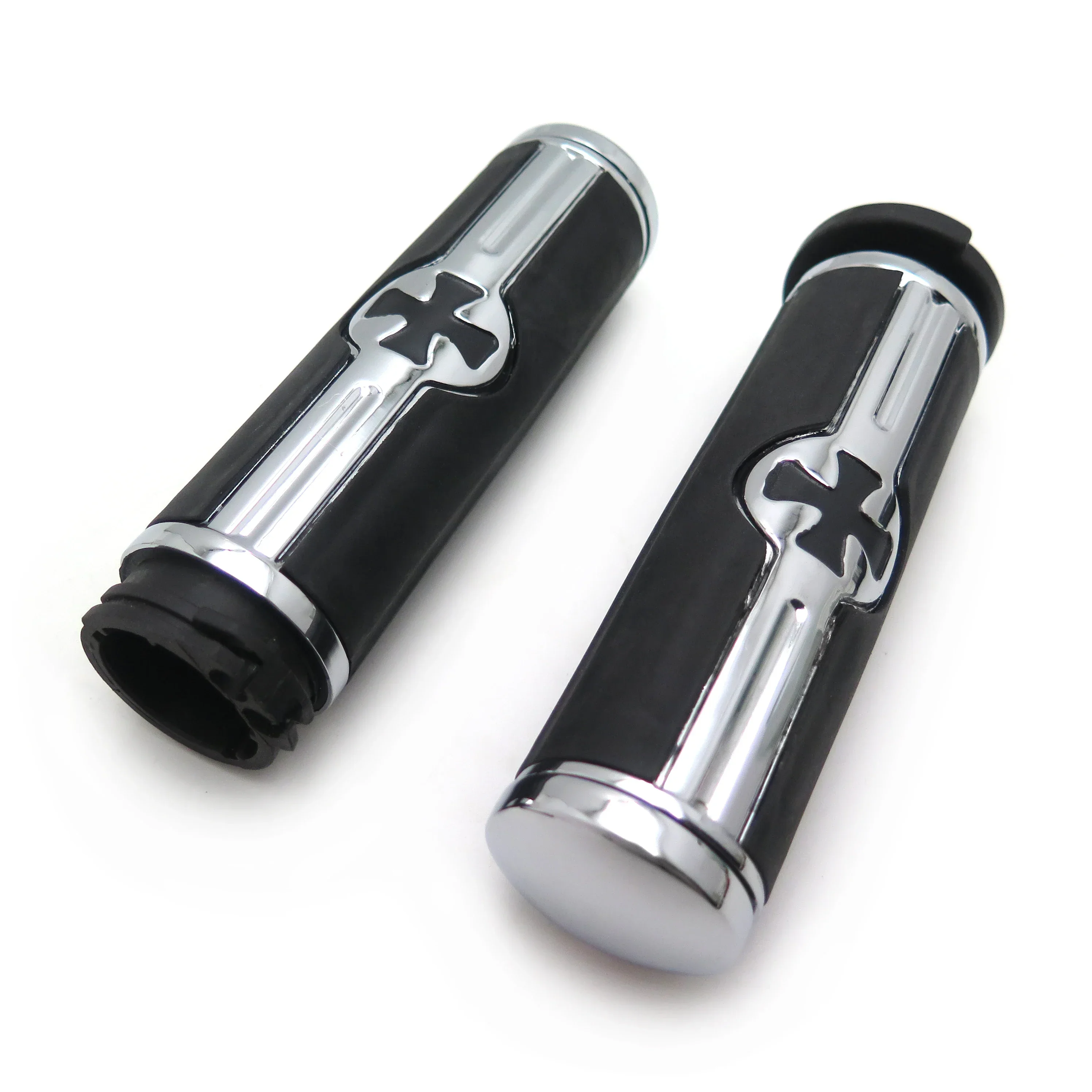 For Harley Davidson 1996-Later VRSC XL XR Dyna Softail YAMAHA Kawasaki Classic Motorcycle Parts Skull 1" Mechanical Hand Grips - view 2