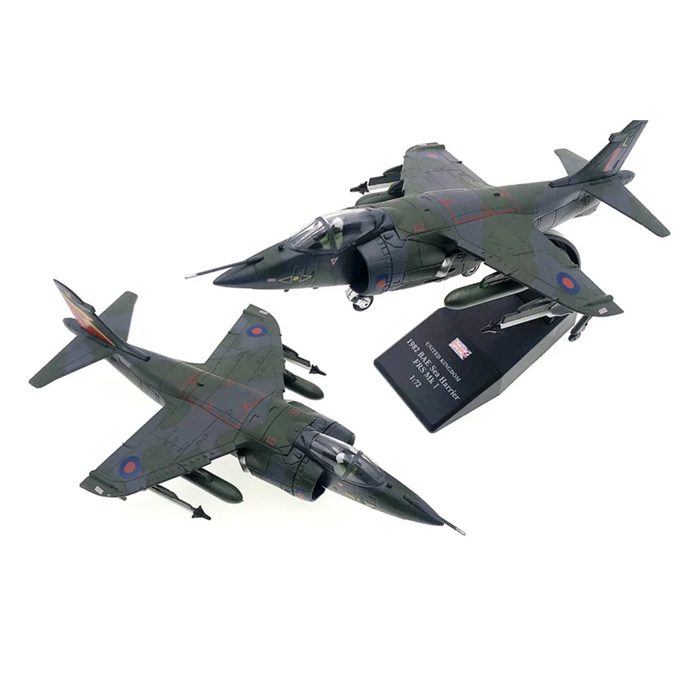 

1:72 British MarinesHarrier Jump Fighter Jet Plane Diecast Metal Airplane Aircraft Ornament Model Boy Birthday Toy Gift