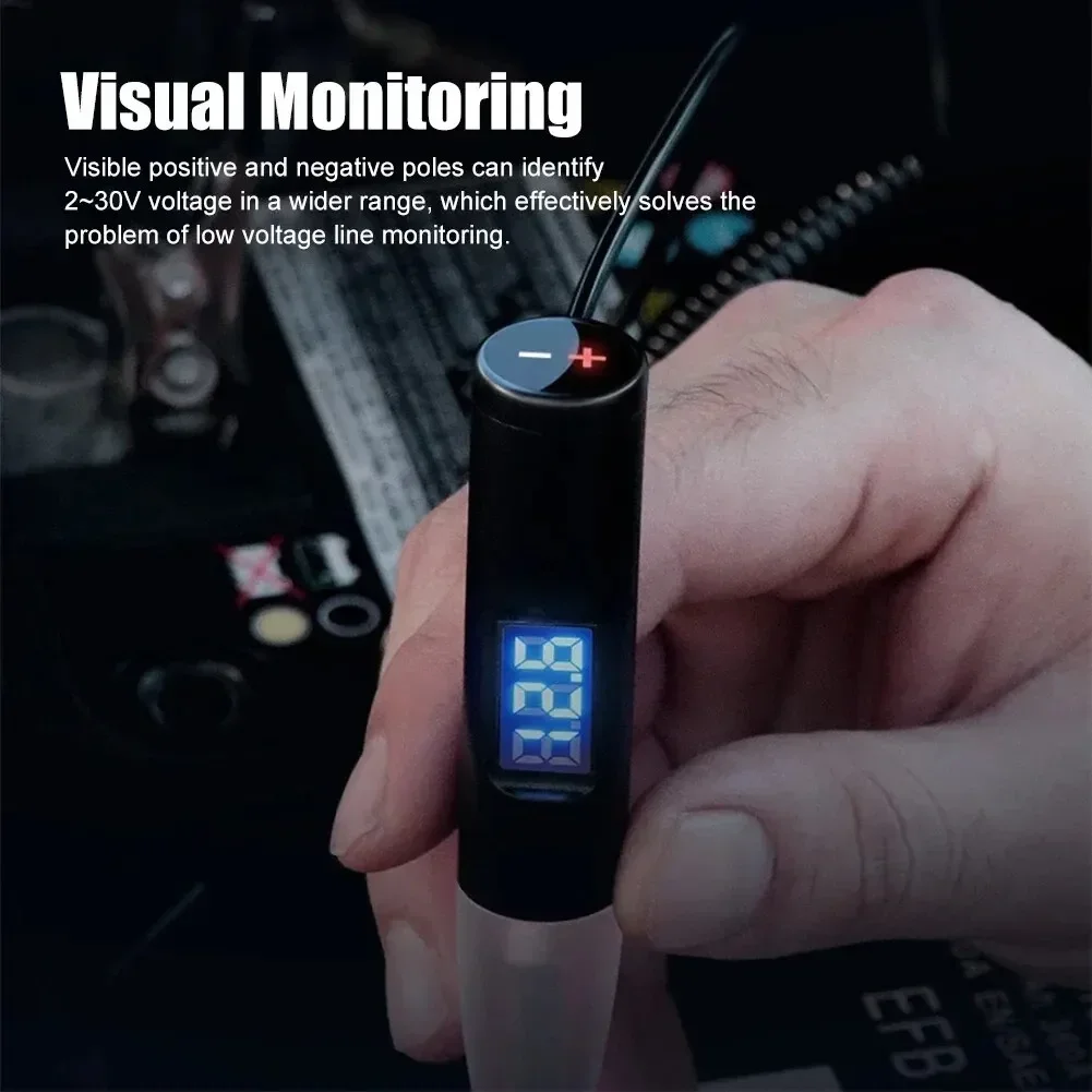 Car Test Pen Multi-function LED Digital Display Induction Test Pen 12v24V Repair and Maintenance Diagnostic Inspection Car Tool